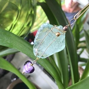 💚 SALE Handmade artisan green seaglass pendant